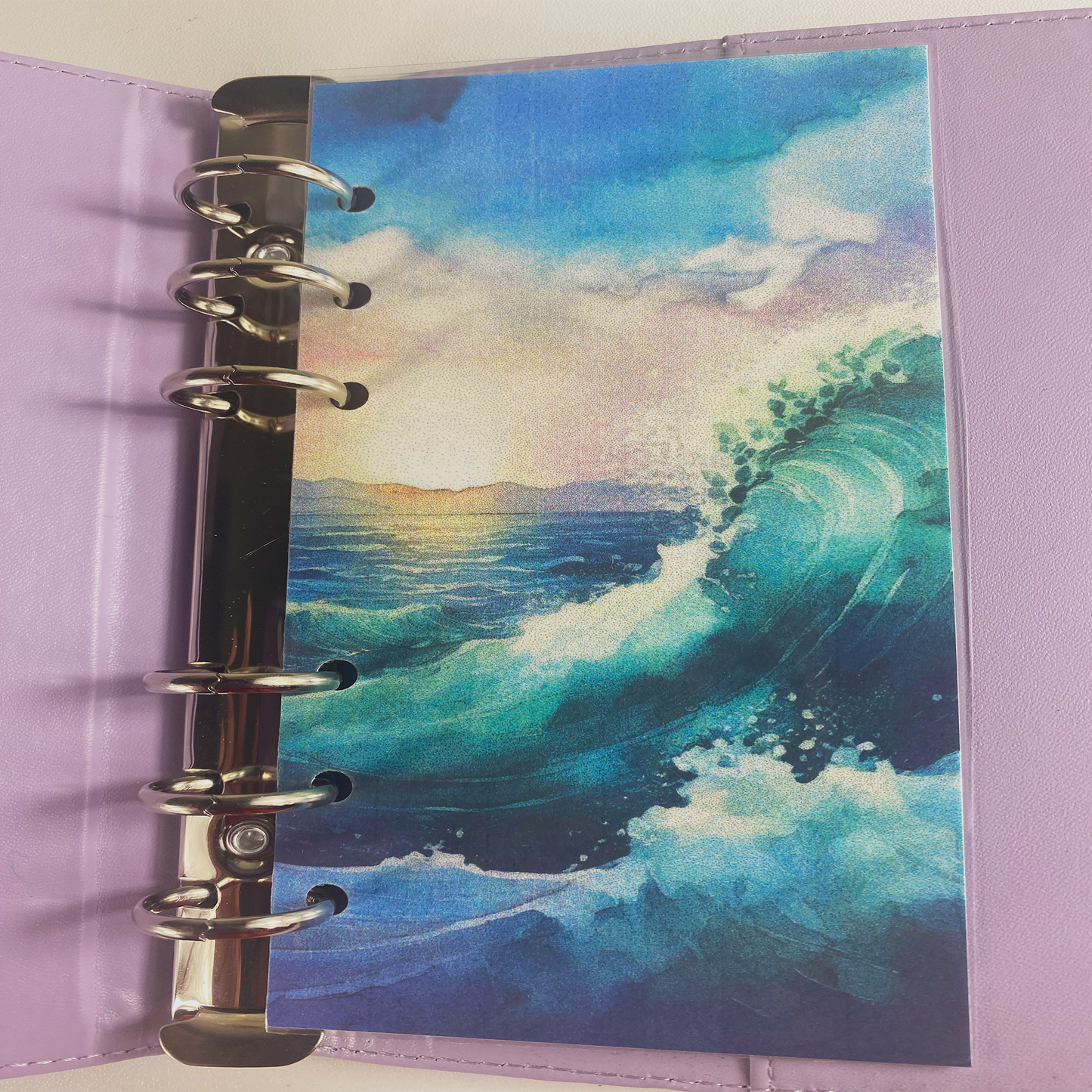 Ocean Waves A6 Cash Binder Dashboard