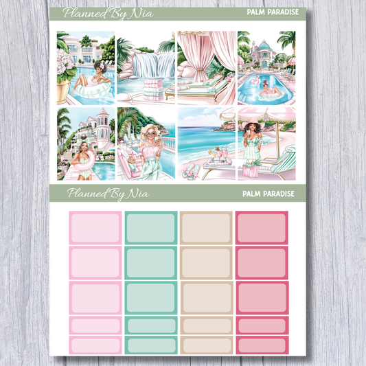Palm Paradise Full Weekly Sticker Kit