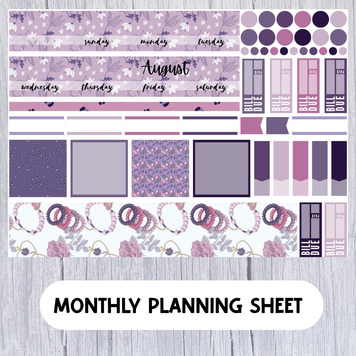 Purple Haze Functional Planner Bundle