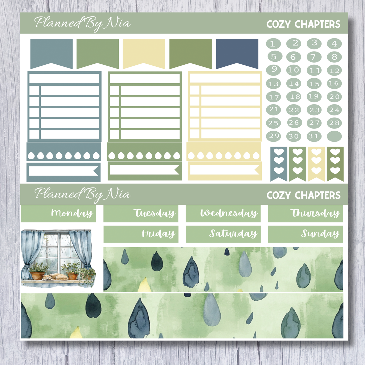 Cozy Chapters Full Weekly Sticker Kit